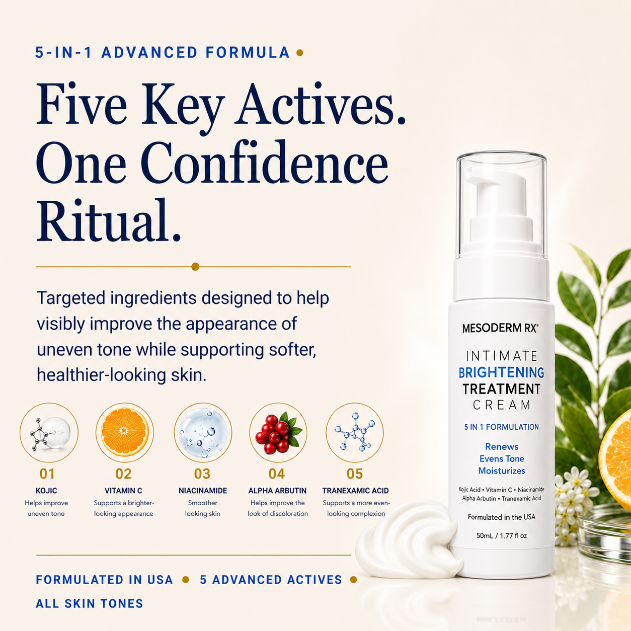 Intimate Skin Brightening Cream for Under Arms, Inner Thighs & Private Area