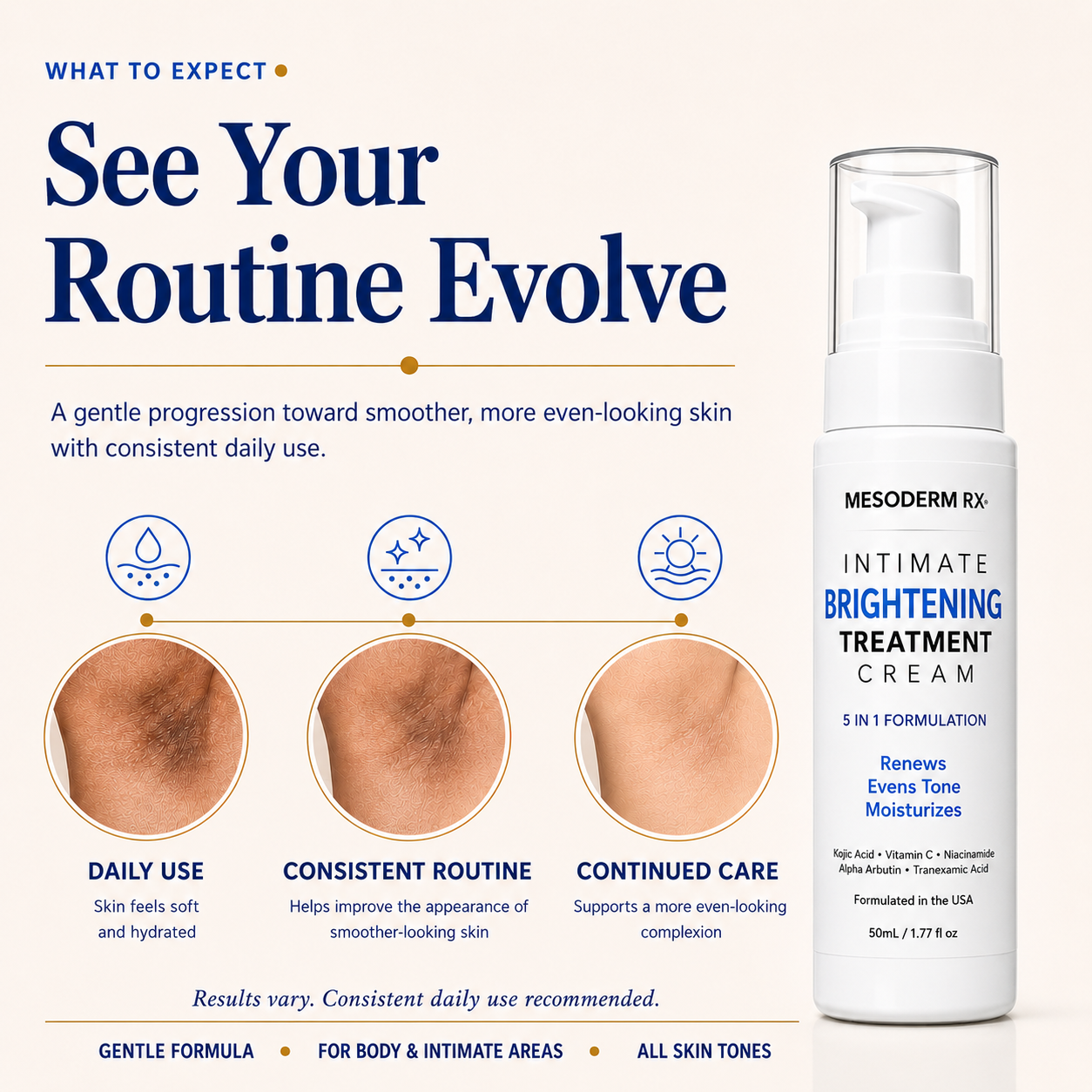 Intimate Skin Brightening Cream for Under Arms, Inner Thighs & Private Area