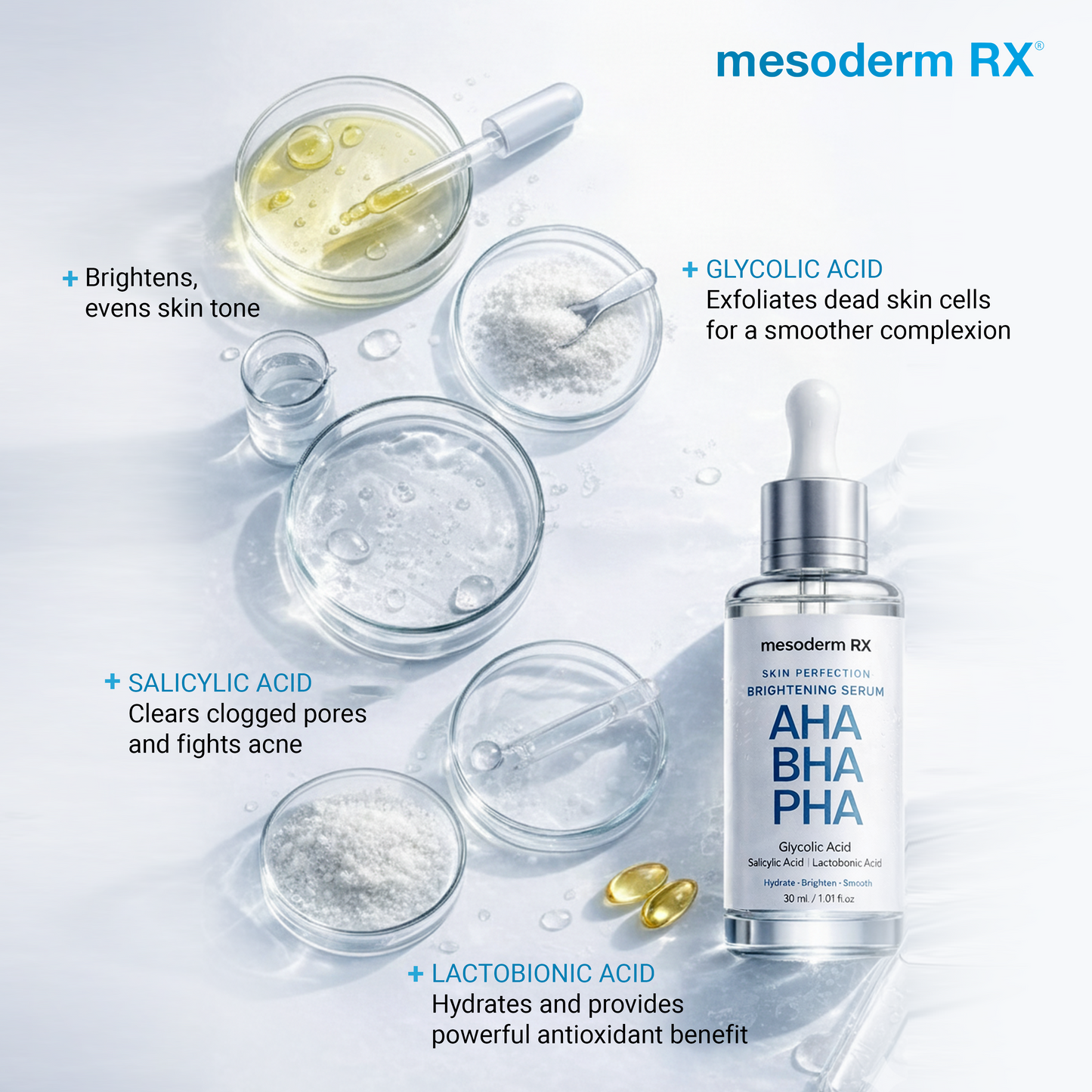 AHA + BHA + PHA Skin Brightening Serum 30ml