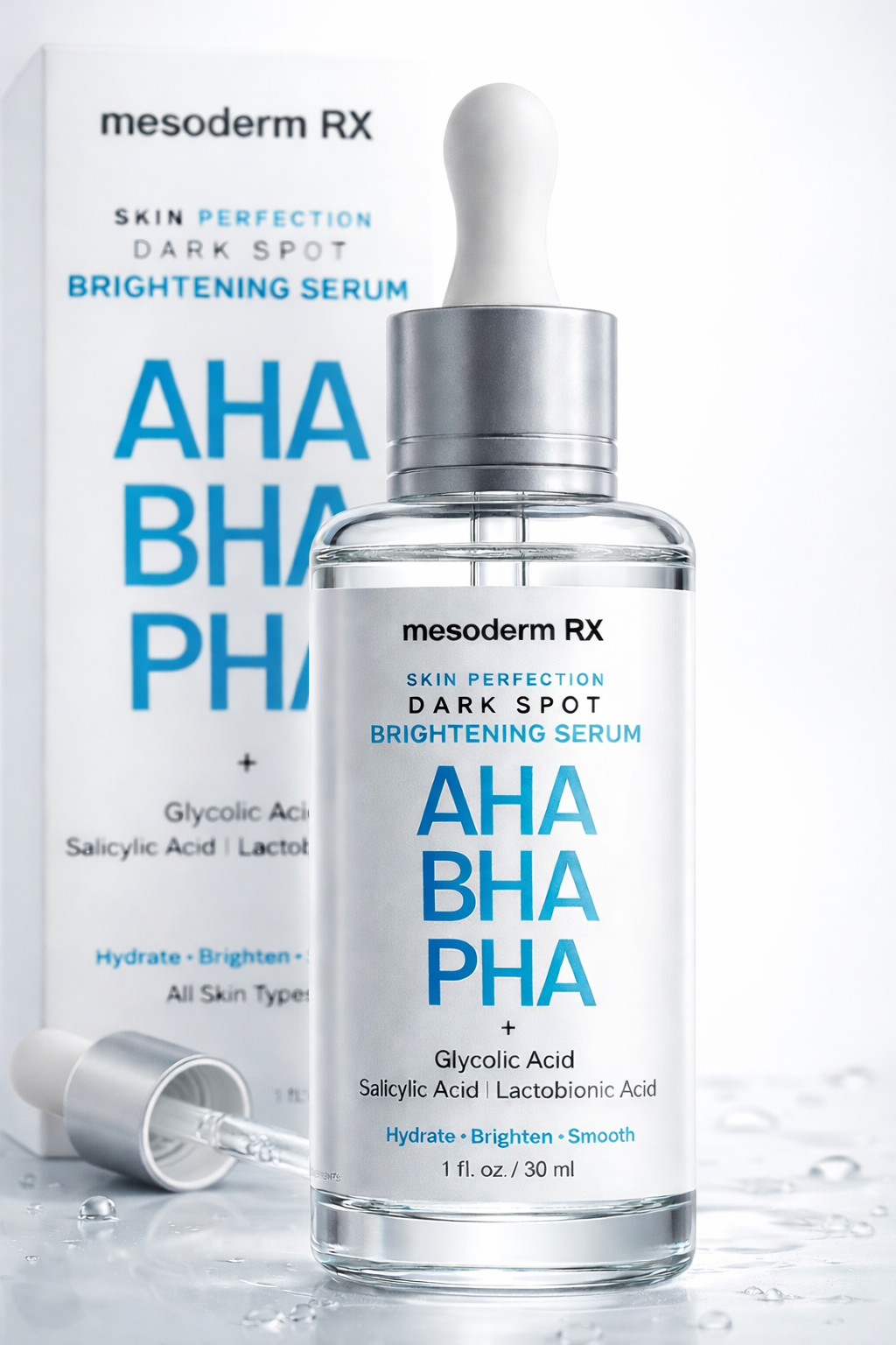 AHA + BHA + PHA Skin Brightening Serum (30ml) | Multi-Acid Exfoliating Glow Formula