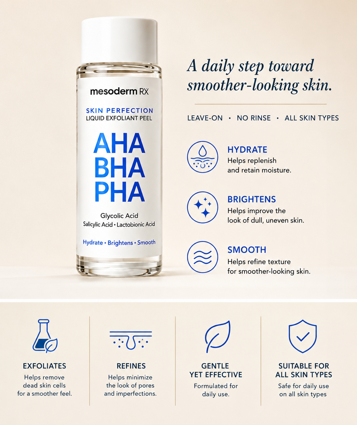 Skin Perfection Liquid Exfoliant Peel AHA BHA PHA